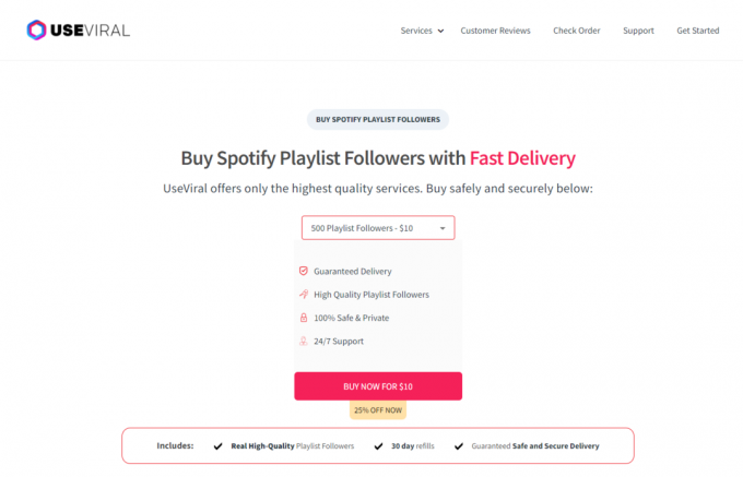 UseViral Buy Spotify Playlist Followers