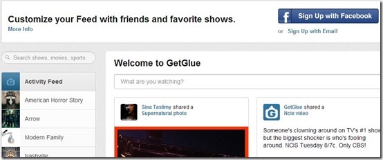 GetGlue-Getglue-домашняя страница