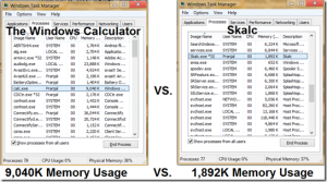 Бесплатный калькулятор для Windows с несколькими скинами: SKalc