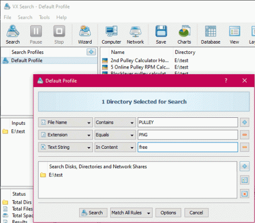 Бесплатный инструмент поиска файлов VX Search для Windows