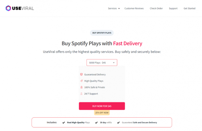UseViral Купить Spotify Plays