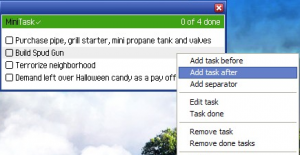 MiniTask — бесплатное программное обеспечение для управления списками дел и задачами