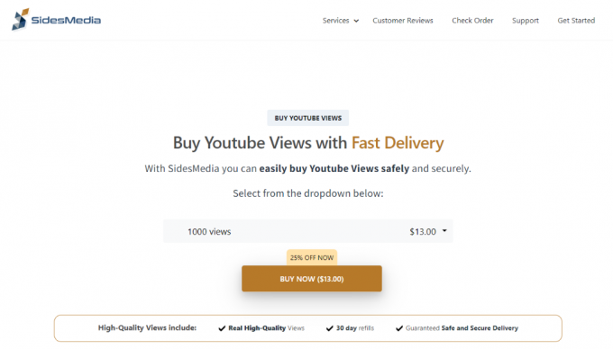 SidesMedia Купить просмотры Youtube