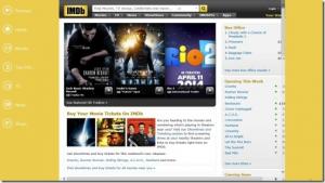 Nemokama Windows 8 IMDb programa: IMDb HD