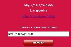 Säker URL Shortener från McAfee: Mcaf.ee