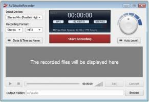 AVS Audio Recorder: Free Audio Recorder