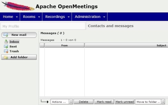 Бесплатное программное обеспечение для веб-конференций — OpenMeetings — Интерфейс