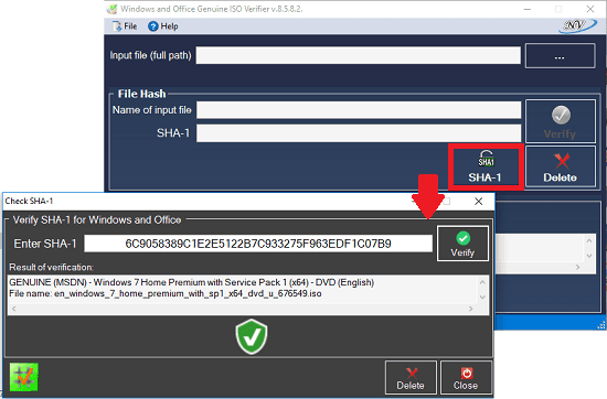 SHA1 Windows ISO проверяется вручную